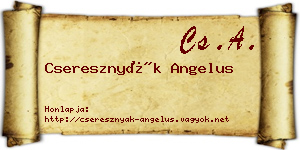 Cseresznyák Angelus névjegykártya